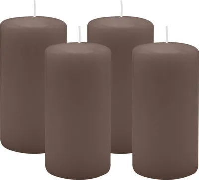 Produktbild von 4er Set Adventskranzkerzen Mocca Ø 60 x 100 mm