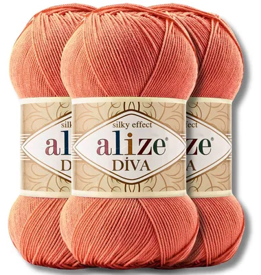 Immagine prodotto di Alize 3x 100 g Lana Diva, tinta unita, uncinetto, lavoro a maglia (34)