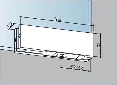 Zdjęcie produktu dla Okucie dolne narożne DORMA PT 10, szkło 10 mm, aluminium anodowane na srebrno (03.100) | Okucie do drzwi szklanych - Akcesoria dormakaba