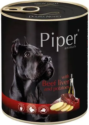 Zdjęcie produktu dla PIPER z wątróbką wołową i ziemniakami, konserwa dla psów 800g