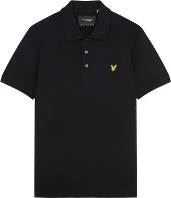 Produktbild von Lyle & Scott Plain Kurzarm-poloshirt Schwarz M Mann Schwarz M