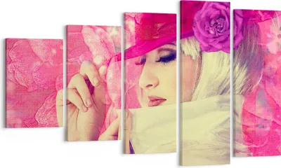 Produktbild von Bild auf Leinwand - Leinwandbild - weiblich Blumen- Blume Mode - 100x60cm - Wand Bild - Wanddeko - Leinwanddruck - Bilder - Kunstdruck - Wanddekoration - Leinwand bilder - Wandkunst - EG100x60-3141