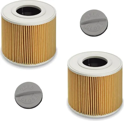 Produktbild von 2x Patronen-Filter inkl. Verschlussschraube für Kärcher 6.414-789 6.414-789.0 NT 27/1 ME Professional NT 48/1 TE Professional  NT 27/1 ME 1.428-101.0 NT 27/1 ME Professional 1.428-106.0
