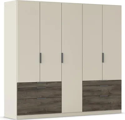 Produktbild von Drehtürenschrank >Koda< in champagner / Atlantic Oak dunkel - 226x210x54 (BxHxT)