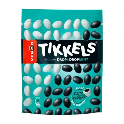 Produktbild von Venco Tikkels Drop mint Beutel (10x 245gr)
