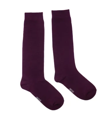 Produktbild von Damen Kniestrümpfe Einfarbig Natur Violett Größe 39-42