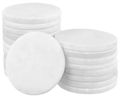Imagen del producto de Piedras: 20 unidades - Piedras redondas blancas de 6,5 cm - Piedras decorativas - Piedras para pintar - Manualidades DIY - Obras de arte naturales - Piedras para pintar