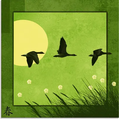 Produktbild von ARTland Glasbild Serie vier Jahreszeiten - Frühling Größe: 20x20 cm
