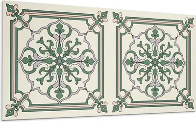 Produktbild von Blumenmuster Mit Ornamenten – Selbstklebende Fliesen – Wandverkleidung – Wandpaneel – PVC Fliesen – Vinylflisen – PCV Flisen – Selbstklebend – Wanddeko – 10 Stück 100 x 50 cm