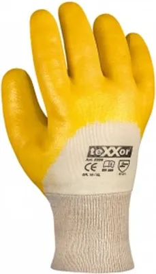 Produktbild von TEXXOR 2356 Nitrilhandschuhe gelb  12 Paar Gr. 9 (L)