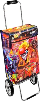 Obrázok produktu pre Nákupný vozík James - FASNACHT - robustný nákupný vozík s individuálnym dizajnom - farba: červená v prevedení: Chrome19