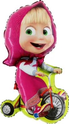 Image de MASHA et l'ours sur le vélo Ballon en plastique 99x58c