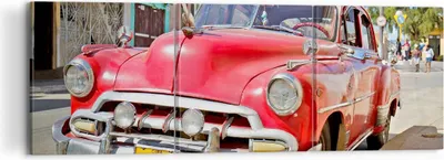 Produktbild von Bild auf Leinwand - Leinwandbild - Chevrolet Auto Havanna - 120x40cm - Wand Bild - Wanddeko - Leinwanddruck - Bilder - Kunstdruck - Wanddekoration - Leinwand bilder - Wandkunst - CA120x40-2411