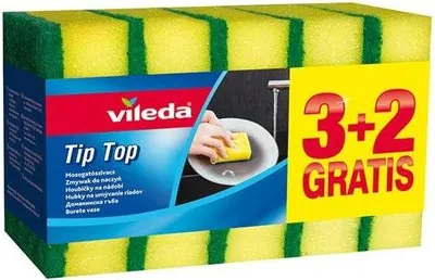 Zdjęcie produktu dla Vileda Zmywak Tip Top 3+2 sztuki