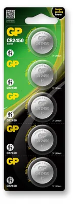 Zdjęcie produktu dla GP Batteries Lithium Cell CR2450, Jednorazowa bateria, CR2450, Lit, 3 V, 610 mAh, 10 lat(a)