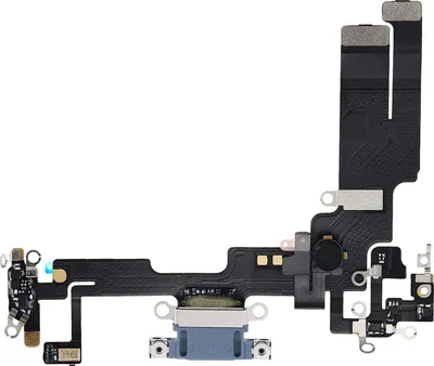 Produktbild von Clappio, Lightning-Ladeanschluss mit Mikrofon und Ladebuchse für Apple iPhone 14, Blau