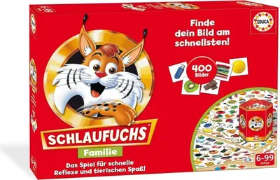 Produktbild von Educa - Spiel Schlaufuchs Familie | Kinderspiel | Kartenspiel | Spaß für die ganze Familie | Kinder Spiele ab 4 5 6 7 8 Jahren (20058)