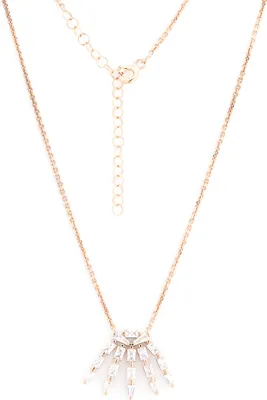 Produktbild von Collier aus 925 Silber mit funkelndem Anhänger, vergoldet