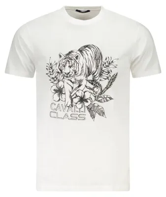 Produktbild von Cavalli Class Herren KURZARM-T-SHIRT Weiß TXT60RJD060_BI00533 : Größe - 2XL Größe: 2XL