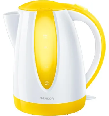 Produktbild von Sencor SWK 1816YL, 1,8 l, 2000 W, Weiß, Gelb, Kunststoff, Wasserstandsanzeige, Überhitzungsschutz