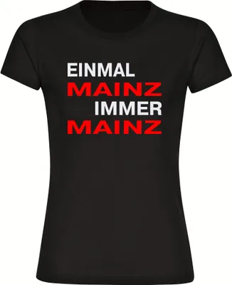 Produktbild von multifanshop Damen T-Shirt - Mainz - Einmal Immer, schwarz, Größe M