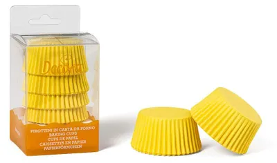 Produktbild von DECORA, 0339703 Gelbe Backförmchen, Bequeme Backförmchen zum Backen, Servieren u