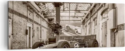 Produktbild von Bild auf Leinwand - Leinwandbild - Einteilig - Formel 1 Rennen Retro - 140x50cm - Wand Bild - Wanddeko - Wandbilder - Leinwanddruck - Bilder - Wanddekoration - Leinwand bilder - AB140x50-4918