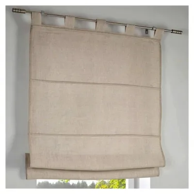 Produktbild von Raffrollo mit Schlaufen aus 100% Leinen (Natur) Breite 80 cm, Höhe 140 cm