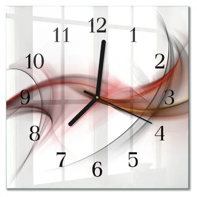 Immagine prodotto di Orologio da parete Tulup Glasuhr, orologio da cucina, vetro vero, 30x30 cm, design moderno e decorativo, silenzioso, con lancette nere - stile astratto