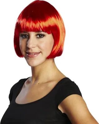 Produktbild von Perücke Trixy Trixyperücke rot kurz Kurzhaarperücke glänzend
