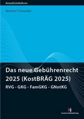 Produktbild von Das neue Gebührenrecht 2025 (KostBRÄG 2025)