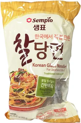 A bag of Korean glass noodles.