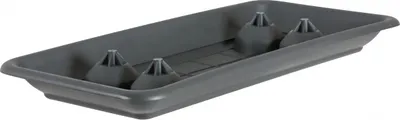 Produktbild von Untersetzer für Pflanztrog PLATO rechteckig aus Kunststoff, Farben:anthrazit, Länge:100 cm