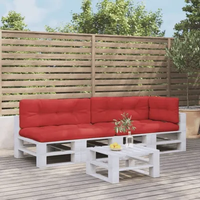 Obrázok produktu pre vidaXL Vankúš na paletu 5 ks Červená látka