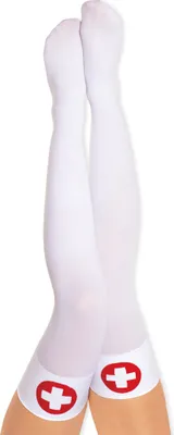 Produktbild von Krankenschwester Nylon Kniestrümpfe 70 DEN Overknee Karneval Fasching Cosplay y