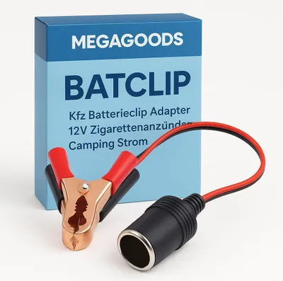 Zdjęcie produktu dla Adapter klipsowy akumulatora samochodowego 12V do zapalniczki samochodowej PL.