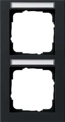 Immagine prodotto di Cornice di copertura Gira a 2 moduli, nera 110209