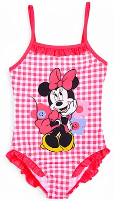 Produktbild von Badeanzug Minnie Mouse kariert Rot 104 cm