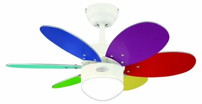 Produktbild von Deckenventilator Turbo II Bunt 76 cm mit Beleuchtung und Zugketten