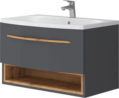 Obrázok produktu pre Zostava kúpeľňového nábytku Vicco Stelantis antracitová 2 diely, Model 40063