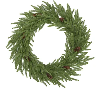 Produktbild von Weihnachtskranz mit Zapfen, Türkranz Künstlicher Weihnachtskranz, Ø60 x 15 cm