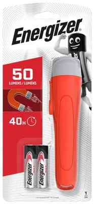 Zdjęcie produktu dla Latarka zasilana bateriami, wyposażona w magnes, 50 lumenów, mocna, czerwona, model POXOH-8IM