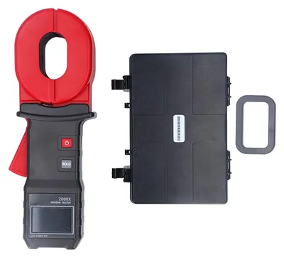 Produktbild von Digitales Erdungswiderstandsmessgerät, LCD-Display, 0,01–500 Ω, automatischer Bereichsklemmen-Erdungstester
