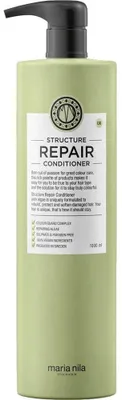 Produktbild von Maria Nila Structure Repair, Frauen, beschädigtes Haar, trockenes Haar, Feuchtigkeitsspendend, Schutz, Weichmachend, 1000 ml, Pumpenflasche, Aqua/Water/Eau, Cetearyl Alcohol, PPG-3 Benzyl Ether Myristate, Behentrimonium Chloride, Zea Mays...