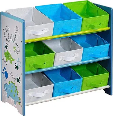 Obrázek produktu pro Dřevěná police, modrá – 66 x 30 x 595 cm – police pro domácí použití