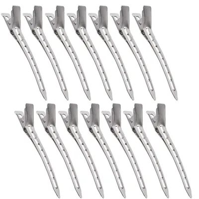 Produktbild von 24 Haarspangen, 9 cm lange Haarnadeln, Friseurzubehör, Abteilclips, Metall-Krokodilklemmen für Damen und Mädchen, DIY-Frisuren