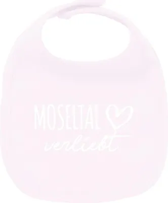 Produktbild von Huuraa Unisex Babylatz Moseltal verliebt Geschenk Babypink  Baumwolle Moseltal Mitbringsel