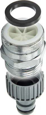 Produktbild von tecuro Aufnahme Adapter Übergangsstück M28 x 1 AG mit Strahlregler x 3/4 Zoll AG, Steckkupplung, MS hochglanzverchromt