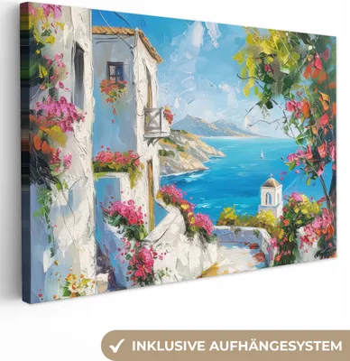 Zdjęcie produktu dla MuchoWow® - Obraz na płótnie - Pejzaż - Kwiaty - Natura - Lato, fototapeta, dekoracja ścienna, obrazy do salonu, 90x60cm