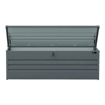 Produktbild von AXI Miles Gartenbox aus Metall in Anthrazit 1000 | Outdoor Kissenbox für den Garten mit Boden und Schloss | Outdoor Aufbewahrungsbox / Auflagenbox